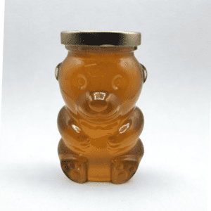 Raw Honey in Glass Bear Jar
