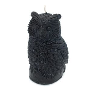 Beeswax Candle Owl Shaped Candle in BLACK
