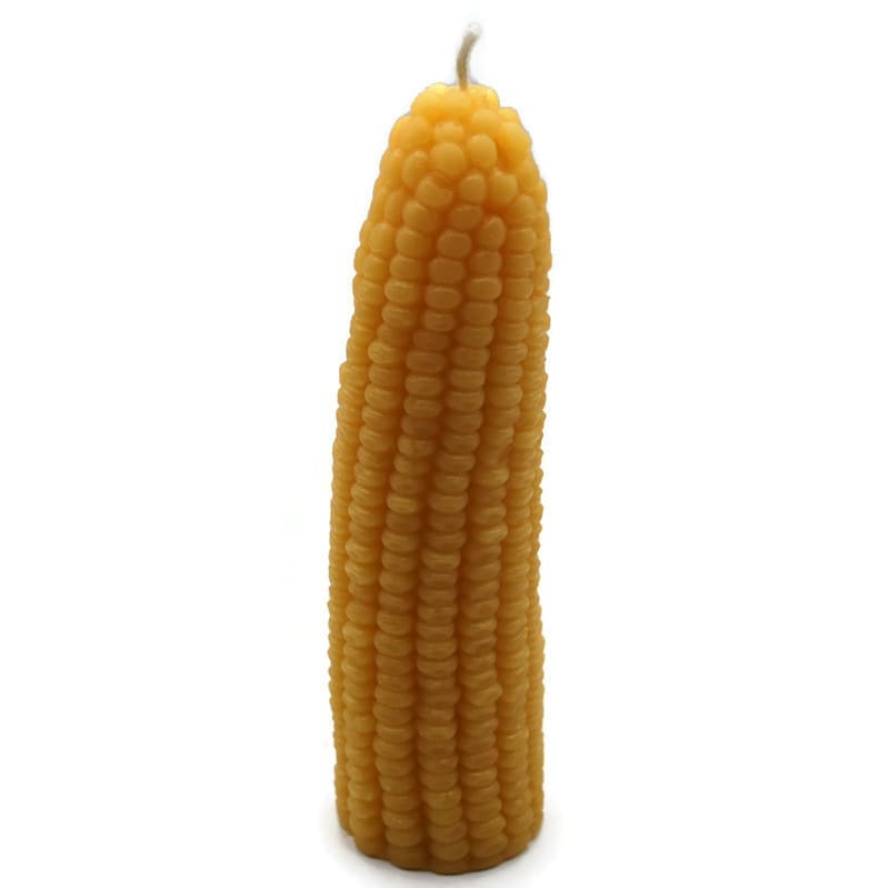 Beeswax Candle Realistic Shaped Corn Cob Candle Natural Gold Color - Image 2