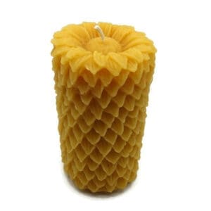 Beeswax Candle Sun Flower Sunflower Pillar Candle Natural Gold Color