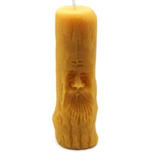 Beeswax Candle Tall Tree Man - Old Man of the Woods - Pine Forest Pillar