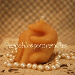 Beeswax Candle Bee Tree Bear Shaped Candle Natural Gold Color