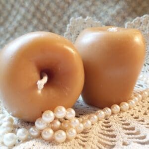 Beeswax Candle Apple Shaped Candle set/2