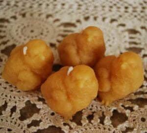 Beeswax Chick Candles