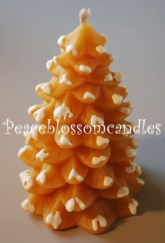 Decorated Beeswax Tree Candle