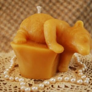 Pure Beeswax Polar Bear Shaped Candle