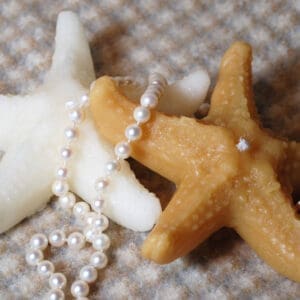 Beeswax Candle Pure Beeswax Star Fish Starfish Candle Natural Gold or White Beeswax