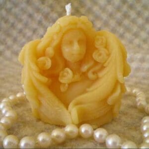 Pure Natural Beeswax Tiny Angel Cupid Seraphim Candle