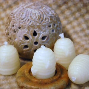 white small skep votives