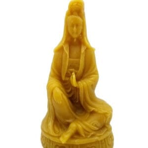 Beeswax Candle Quan Yin Buddhist Boddhisattva Shaped Candle