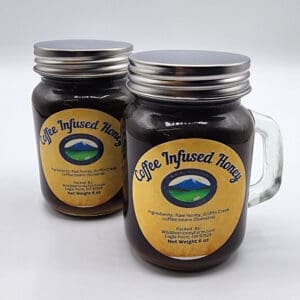 Coffee-Infused Honey in an Adorable Glass Mason Jar